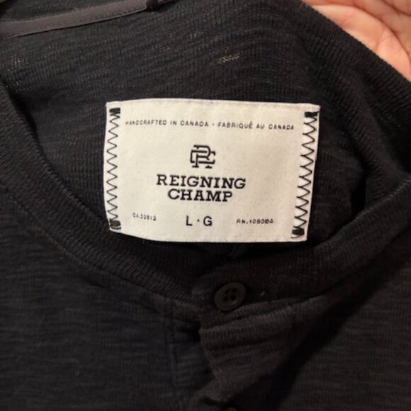 Reining Champ, mens black long sleeve thermal top, size Large - Picture 4 of 10